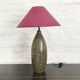 Chulucanas handcrafted ceramic table lamp, Peru, dated 2005
