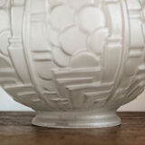 Molded glass globe, art deco