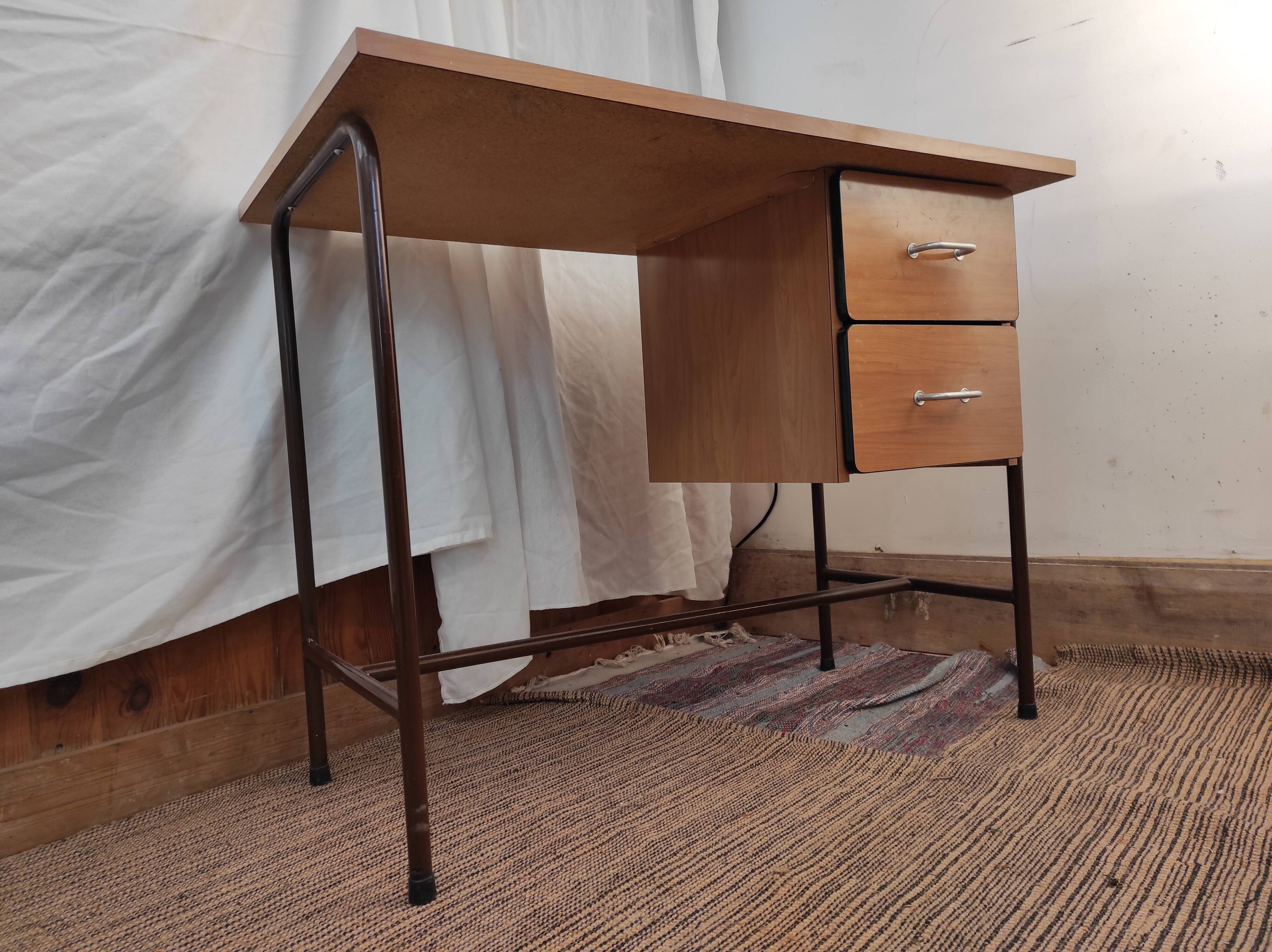 Formica 1960 desk with two drawers