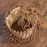 Vintage wicker pendant lamp