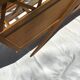 Child bed solid wood spindle feet 60's crosses