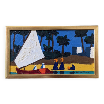 Peinture à l’huile suédoise du milieu du siècle