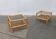 Vintage bamboo and glass side tables, 1970s, set of 2