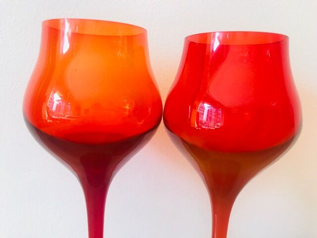 2 handmade glasses by Professor Zbigniew Horbowy