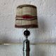 Lampe chrome bois laine années 70