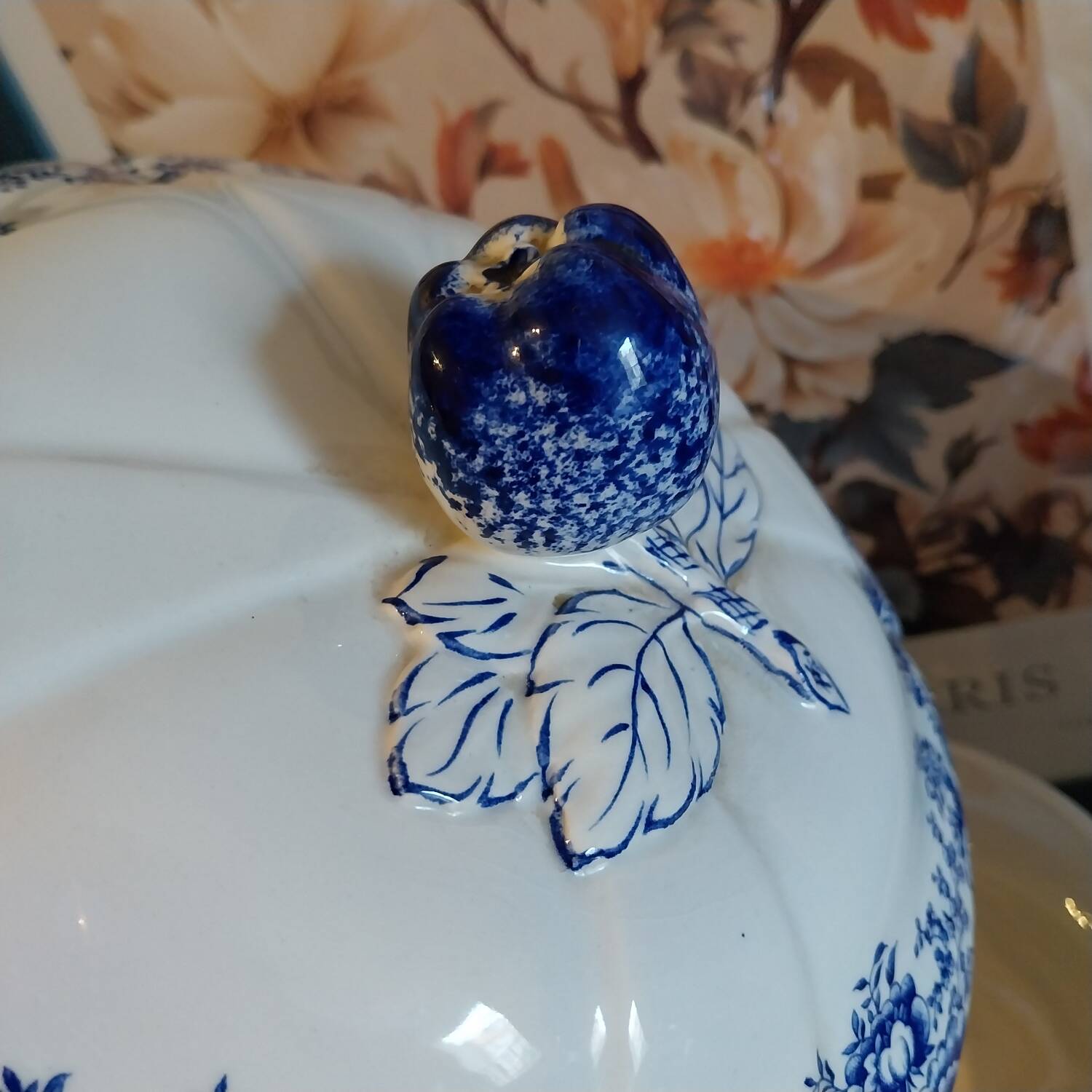 Old soup tureen Lunéville K&G toile de Jouy