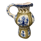 André L'Helguen for Keraluc, QUIMPER - Polychrome earthenware pitcher decorated with stylized flowers