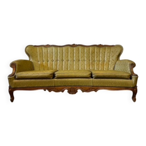 Canapé baroque vintage - jaune