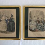 Set of 2 19th century fashion prints - Magasin Des Demoiselles