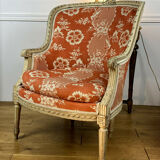 Two shepherdesses in moulded wood and carved Louis XVI style