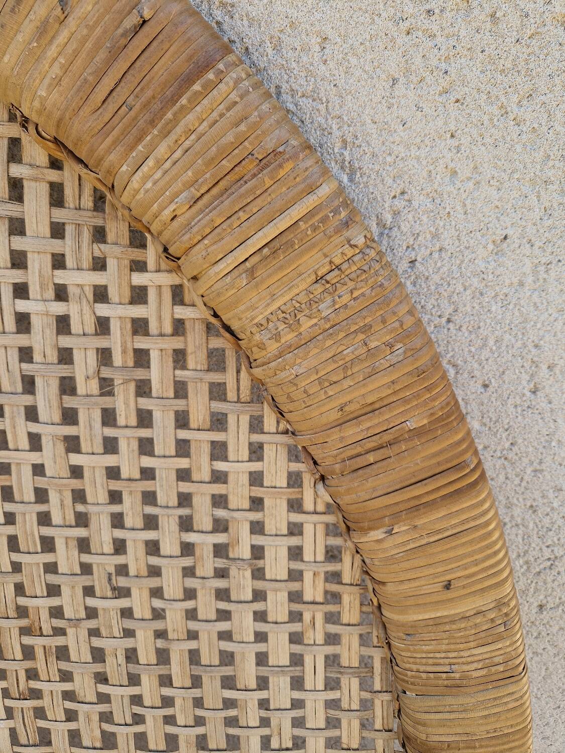 Rattan wicker headboard