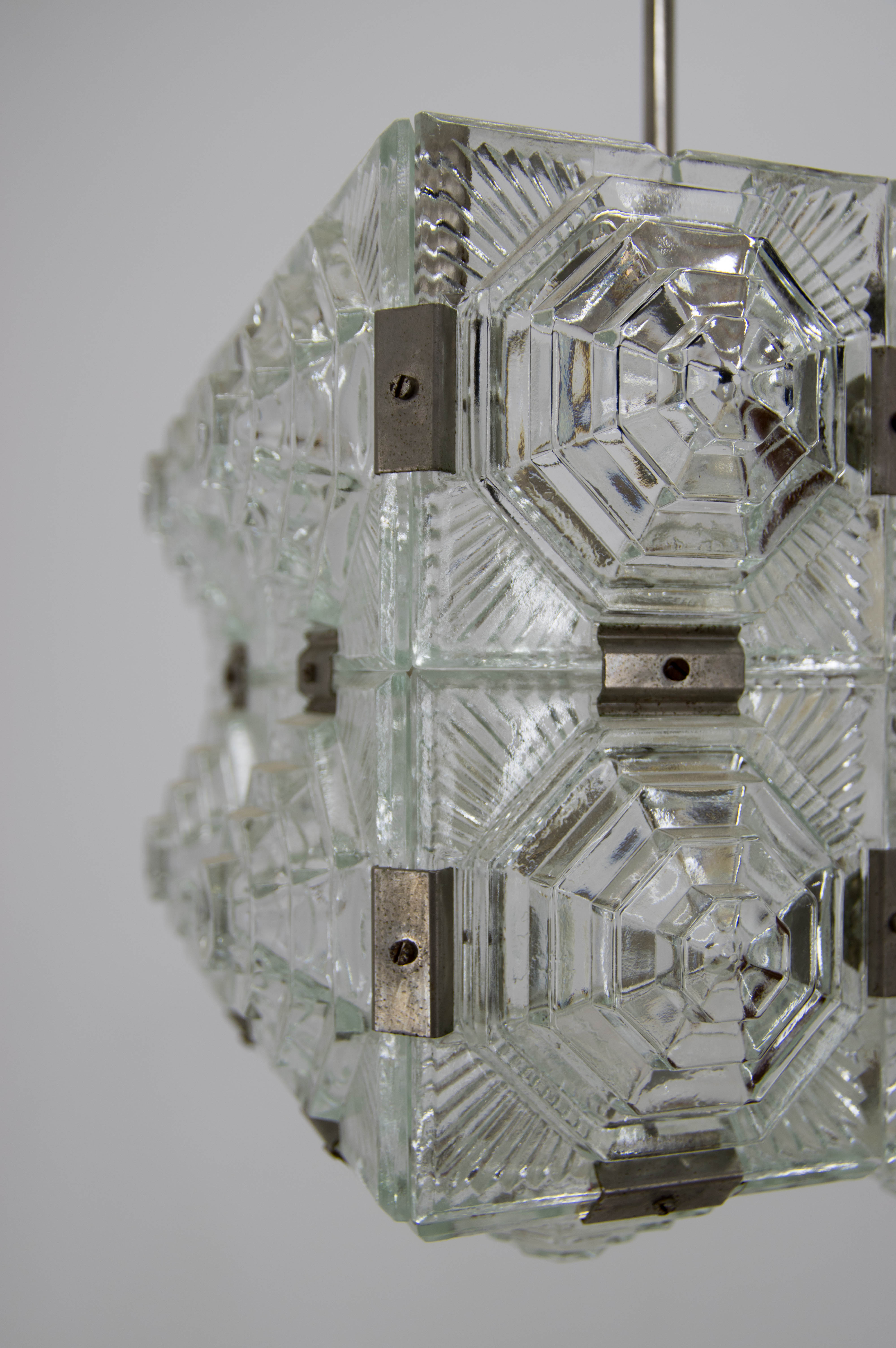 Set of Two Glass Pendant by Kamenicky Senov, 1960s