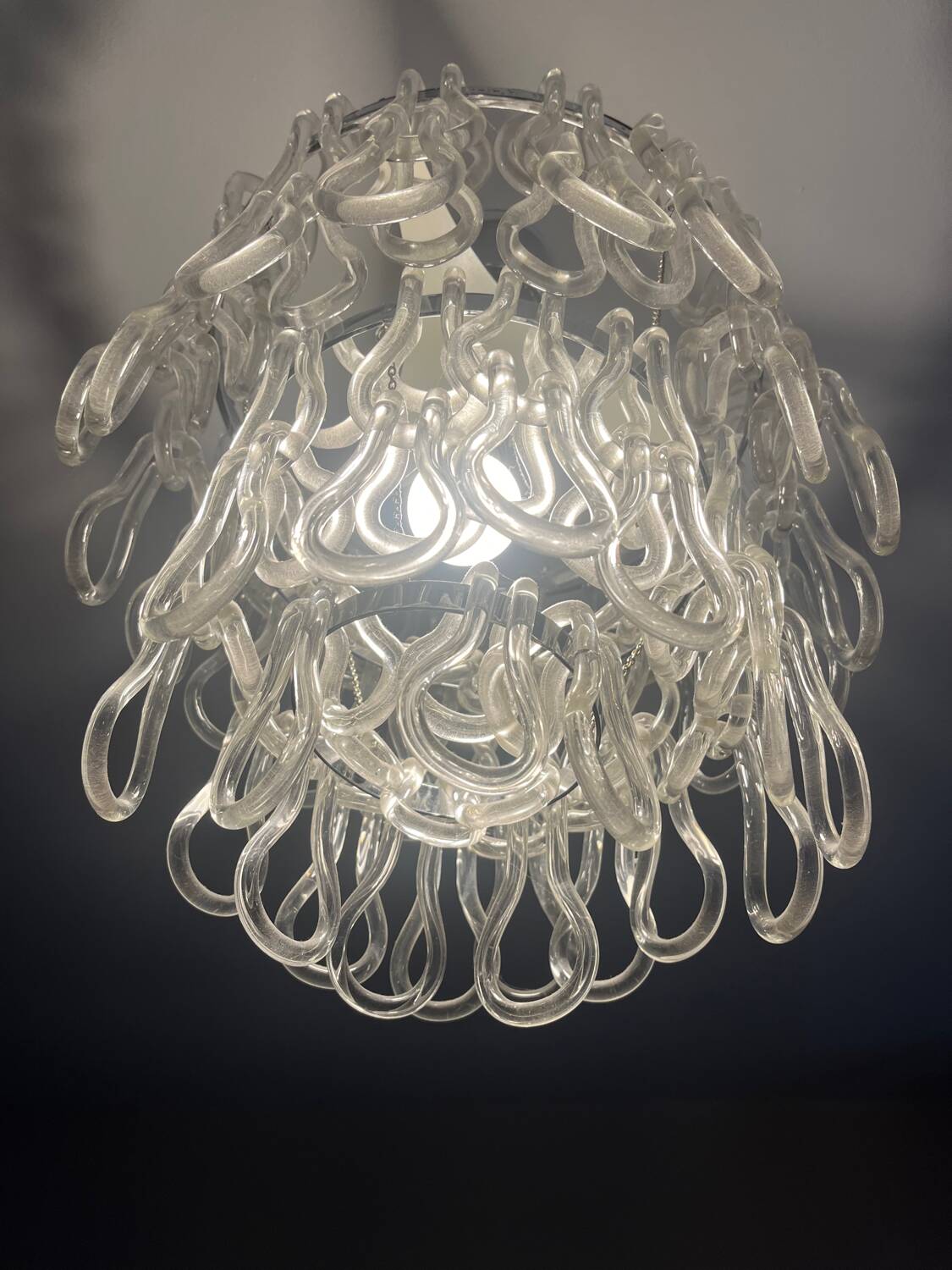 Italian design chandelier 1970