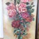 Suite of 2 old still lifes, painting on canvas, flowers