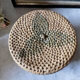 African vintage wicker box