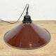 Industrial Dark Red Enamel Factory Pendant Lamp, 1960s