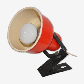 Red clamp lamp
