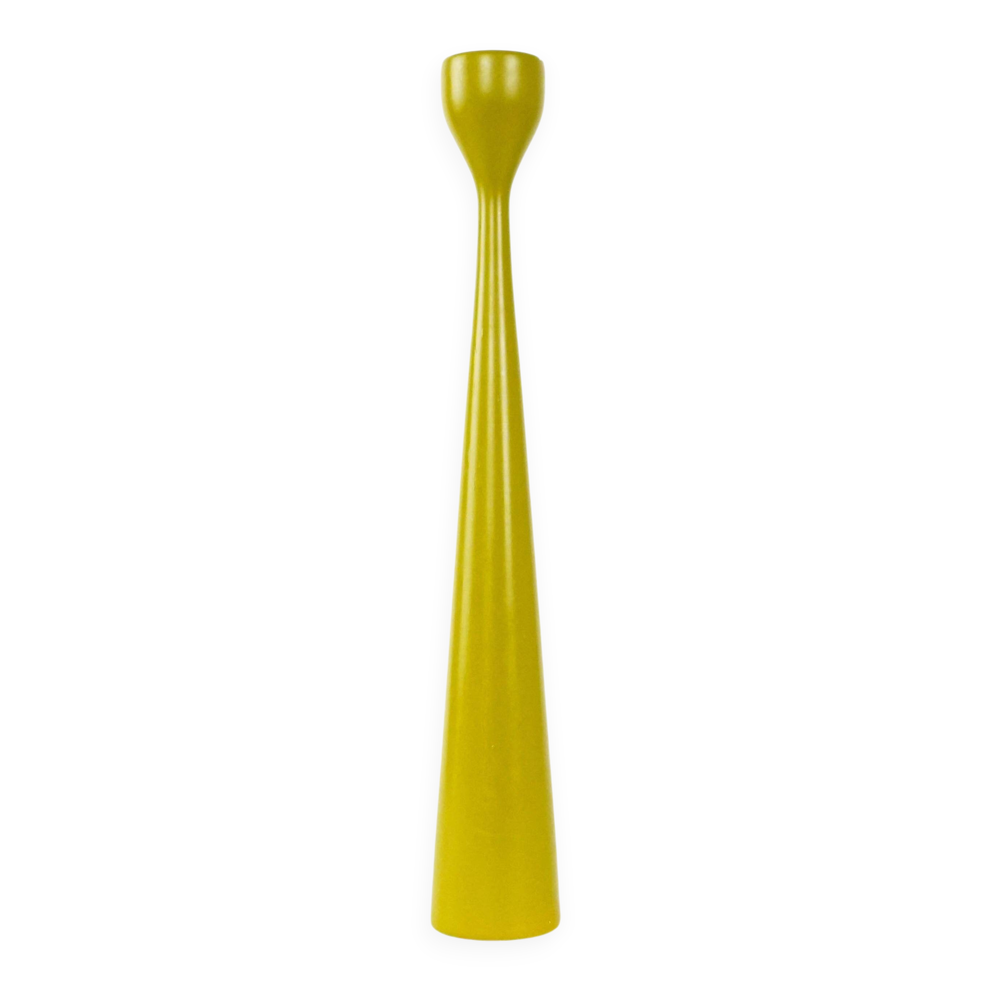 Olive-shaped candlestick, Danish design, 1970s, made in Denmark