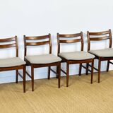4 Scandinavian teak chairs 1960