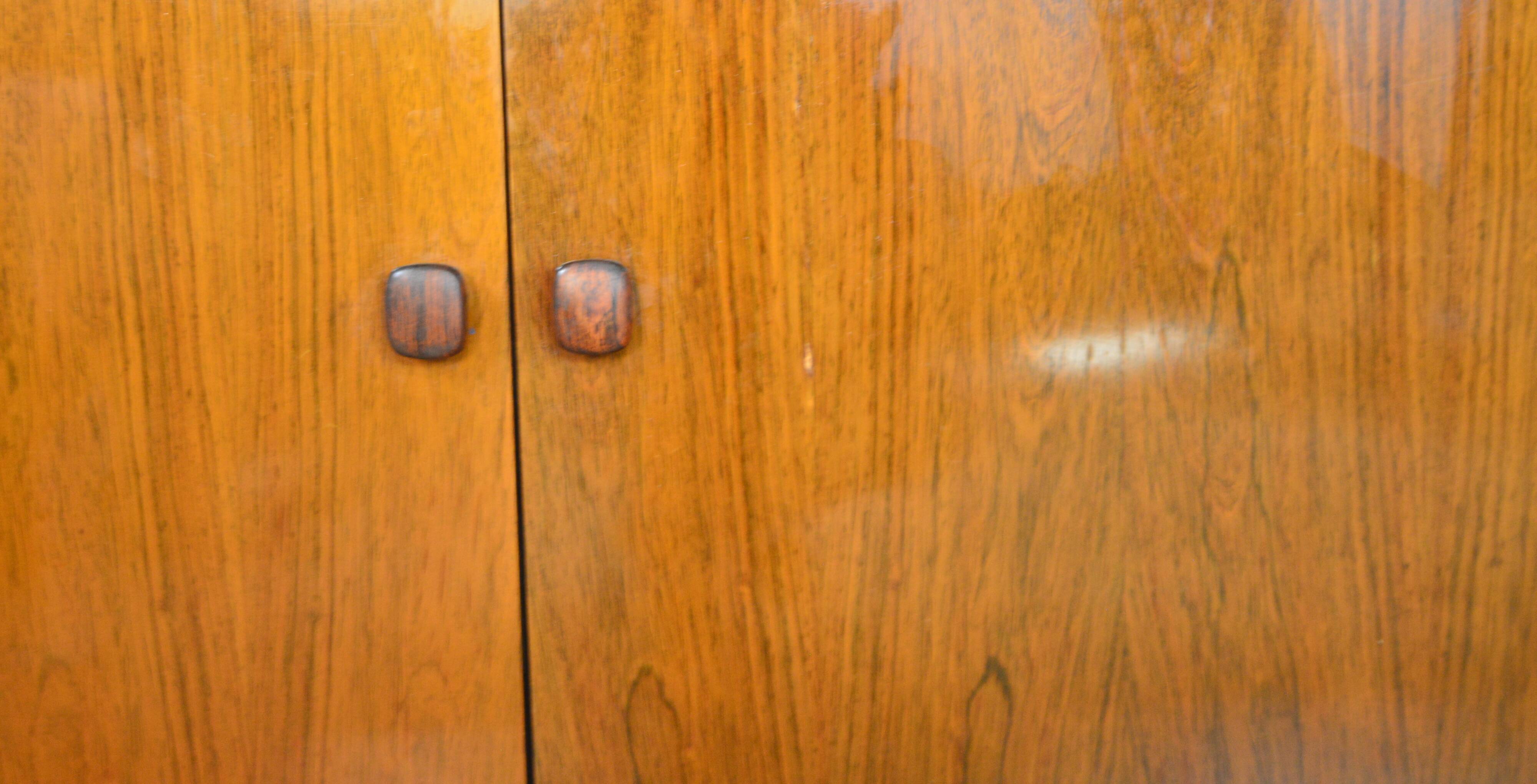Scandian rosewood and metal sideboard