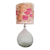 Dame Jeanne lamp with flower shade