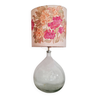 Dame Jeanne lamp with flower shade