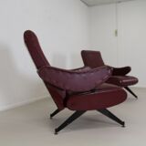 Italian leather armchair 1965