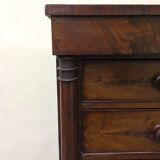 Antique English wooden chest of drawers, 19th century, H127cm