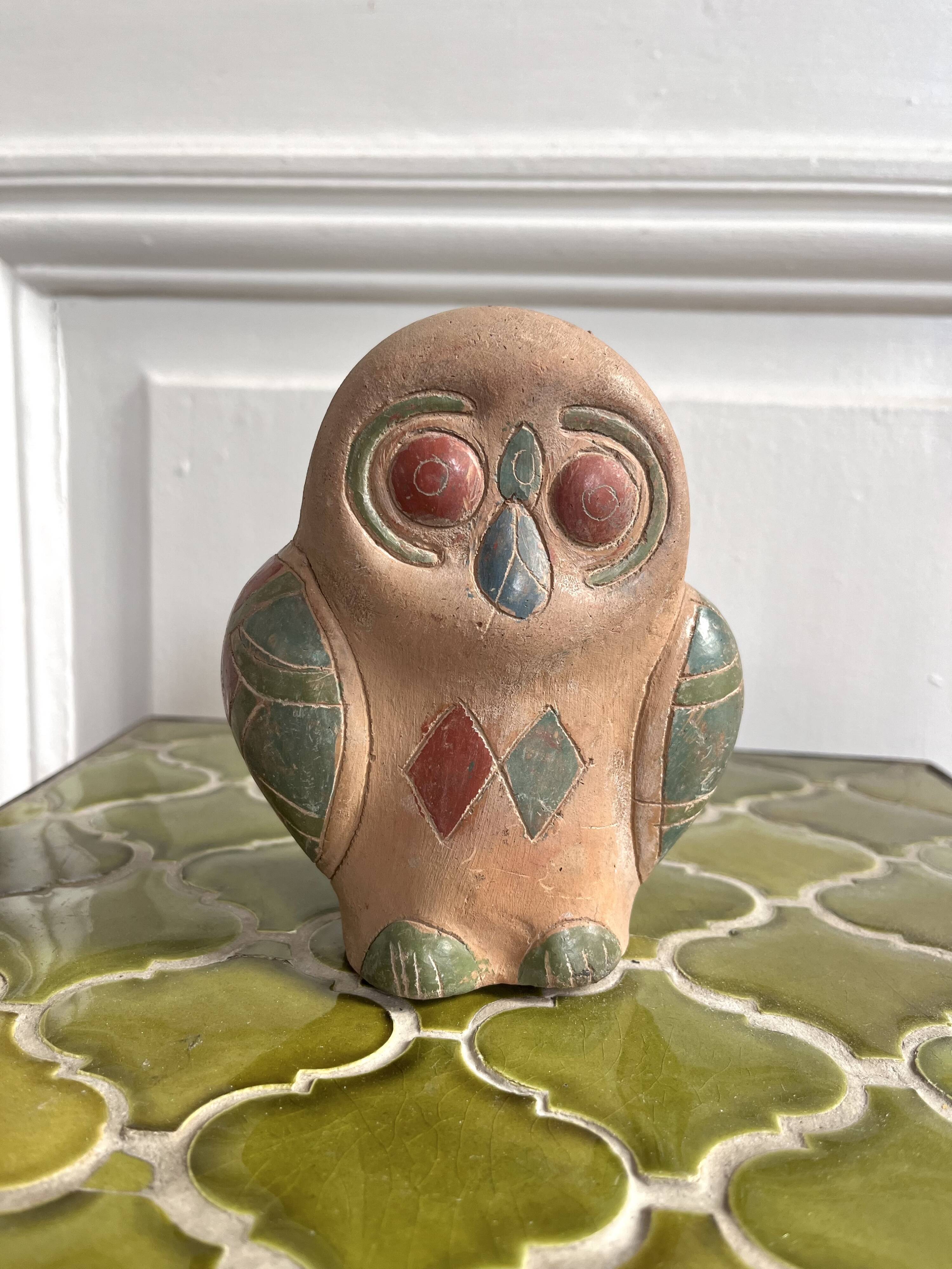 Chouette céramique vintage