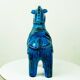Italian ceramic horse Rimini Blu from the mid-century by Aldo Londi for Bitossi.