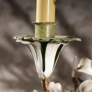 Mid-century Italian metal flower wall lamp