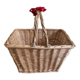 Light beige wicker basket