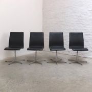 Set of 6 'Oxford' swivel chairs by Arne Jacobsen for Fritz Hansen, 1965
