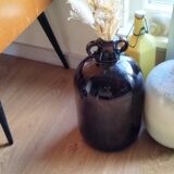 Amber glass cylinder with 2 handles