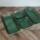 Arcoroc Emerald green and gold aperitif tray