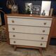 Vintage chest of drawers compass feet