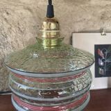 Suspension en verre vert
