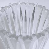 Molded pressed glass vase 1960s Height 22 cm