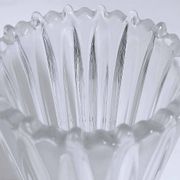 Molded pressed glass vase 1960s Height 22 cm