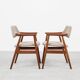 Midcentury Danish pair of chairs in teak by Erik Kirkegaard for Glostrup 1960s