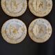 4 Handmade Martres Tolosane Dessert Plates