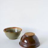 Pair of glazed stoneware bowls, 1970