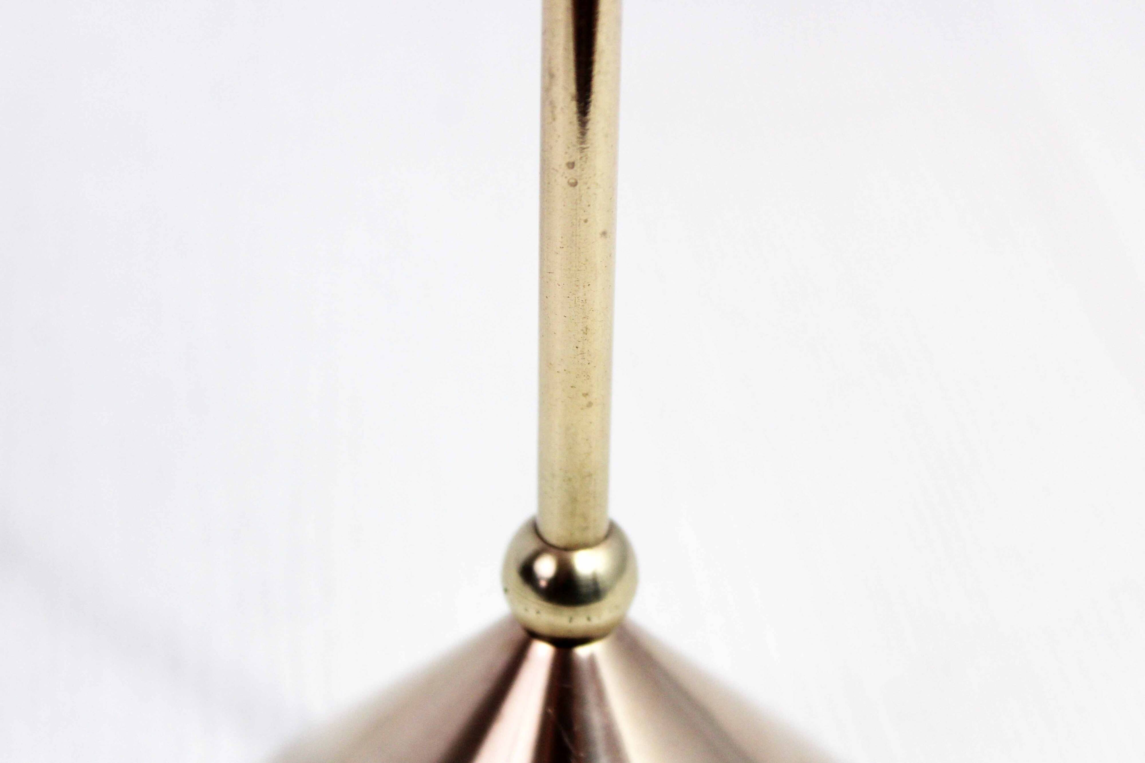 Scandinavian brass candle holder