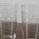 2 gobelets verres à eau en verre ancien gravé du XIXe