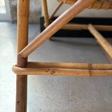 Vintage 70s children's rattan armchair