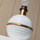 White Ceramic Table Lamp with Gold Band, Italy 1980s – Hollywood Regency Vintage