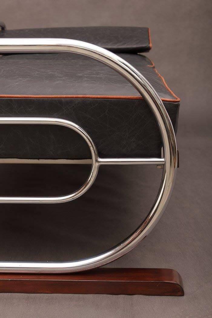 Canapé daybed by Hynek Gottwald, Czech Bauhaus 1940s