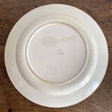 Round ironstone dish Luneville K&G tulip motif