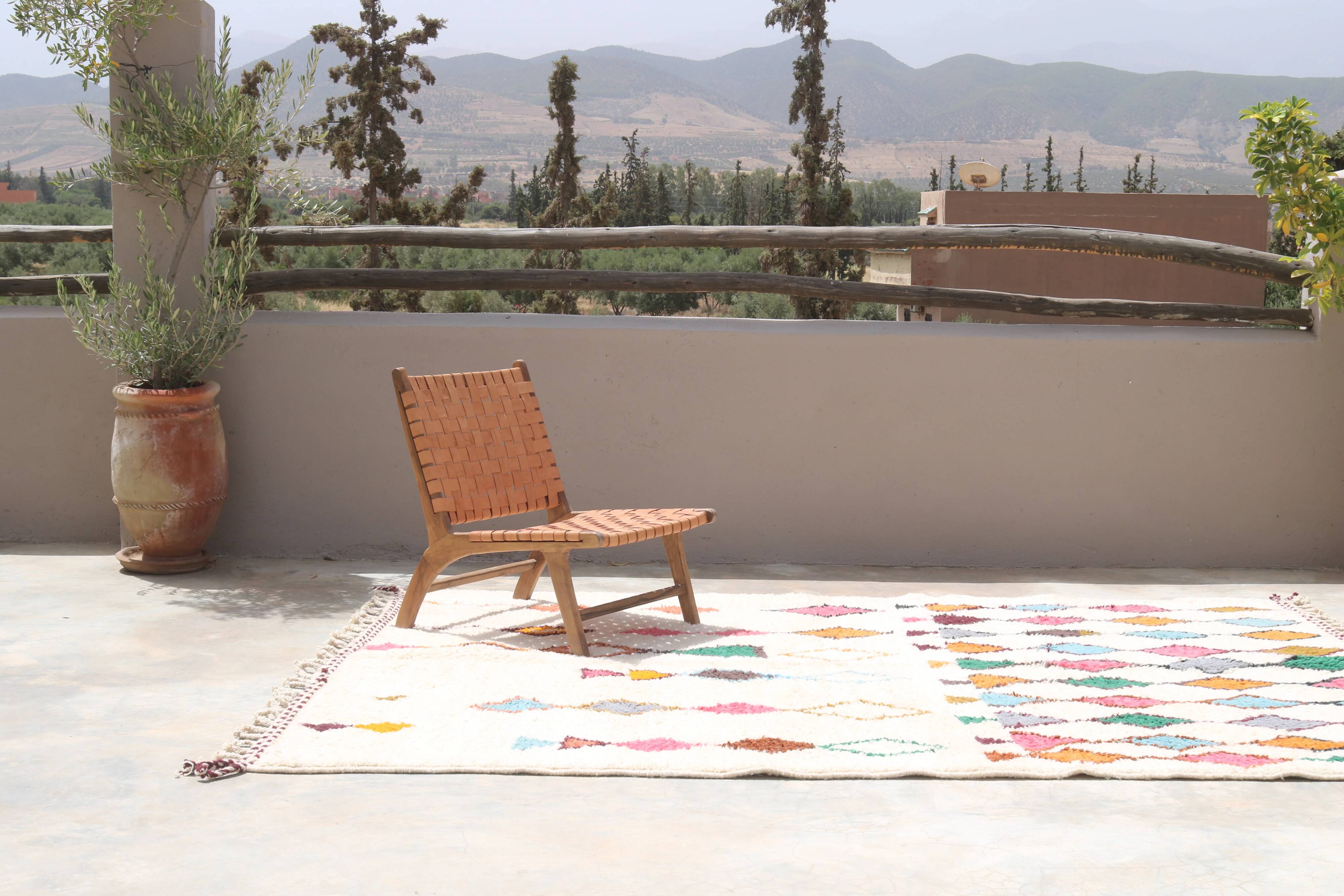 Large handmade colourful rug, 300 x 215 cm - G1075
