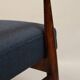 Vintage armchair natural wool blue marin modern design by H.Lis